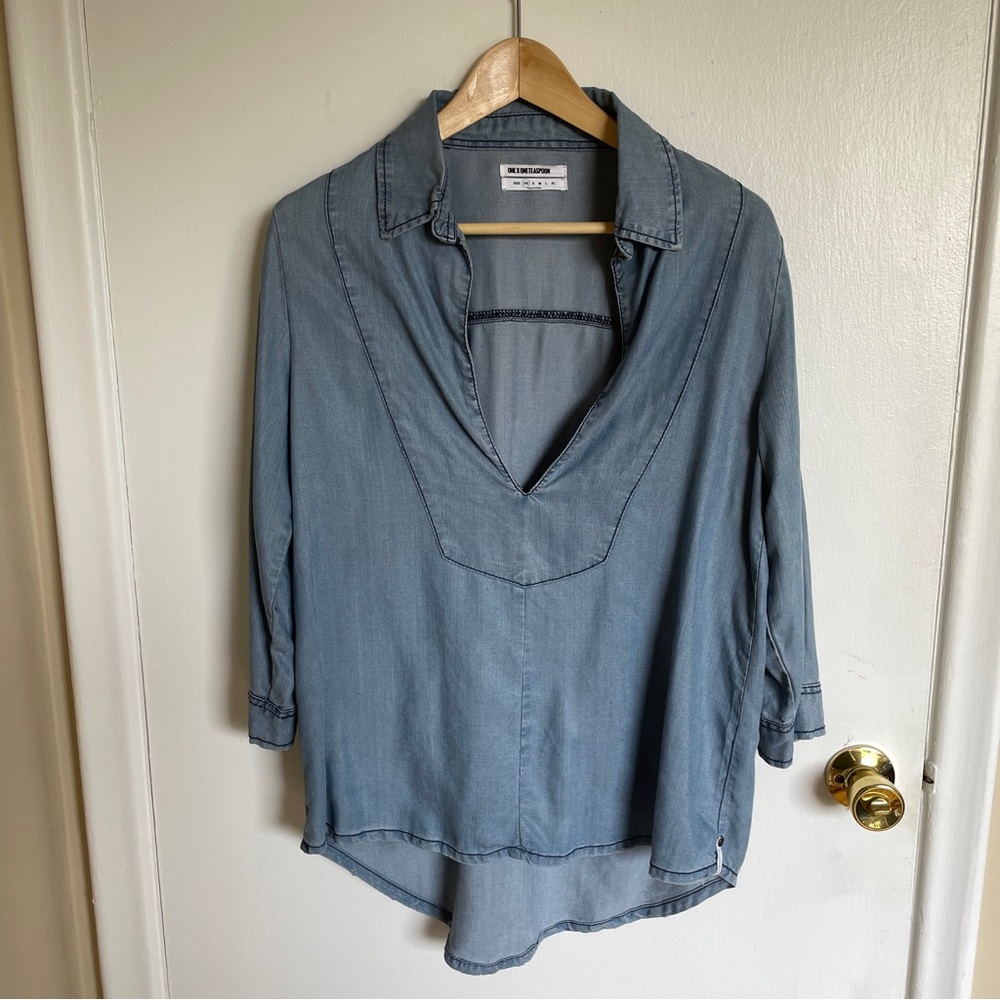 One Teaspoon Lightweight Denim Top Size XS